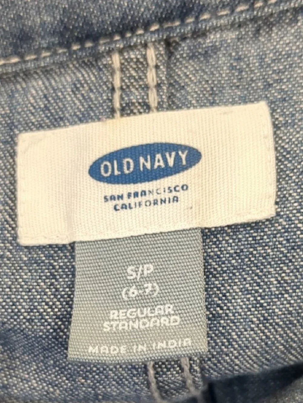 Old Navy Blue Denim Shirt Dress with Chest Pocket
